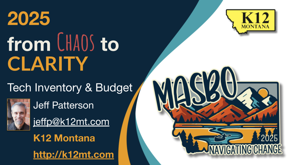 2025 SUMMER MASBO - Inventory and Budgeting for Technology