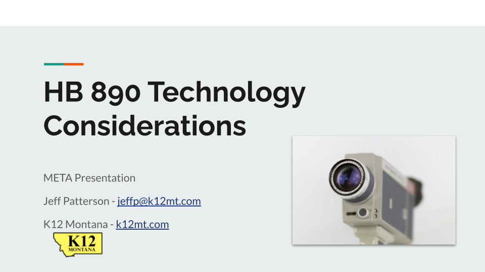 TITLE SLIDE - 2024-04 MASBO Technology Webinar - MT HB890 Technology Considerations, META & K12 Montana